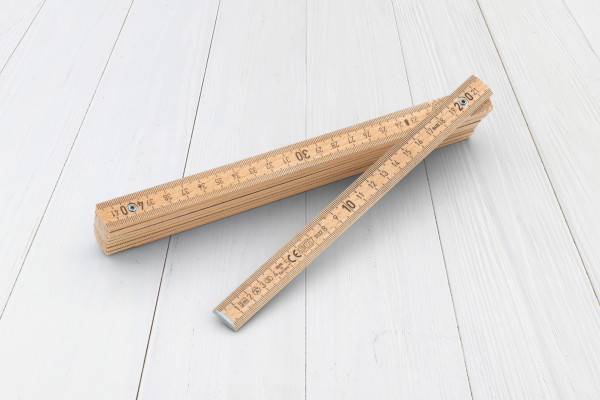 Zollstock BAUER 2m Holz natur mit 90° Rastung