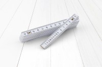 Zollstock 1m Holz weiß Zollstock 1m Holz weiß