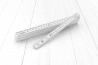 Zollstock 2m Holz weiß AGDA Zollstock 2m Holz weiß AGDA